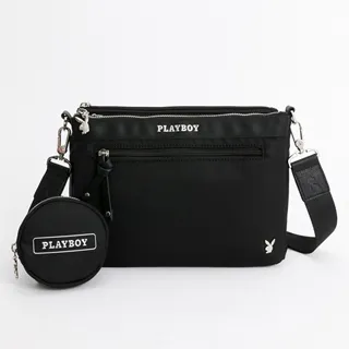 PLAYBOY - 斜背包三層式  Chase系列 - 黑色 歷史價格詳細信息