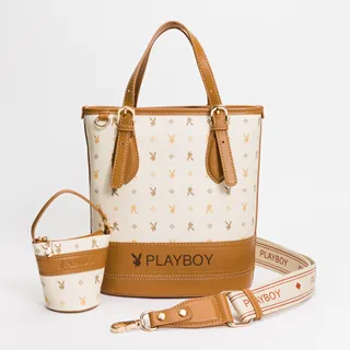 【PLAYBOY】水桶包 Dynamic系列(米色) 歷史價格詳細信息