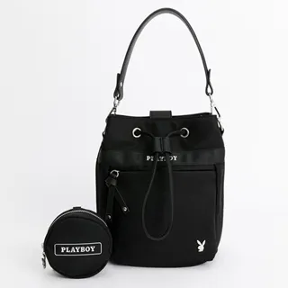 【PLAYBOY】水桶包附長背帶  Micky and Bunny系列(黑色) 歷史價格詳細信息