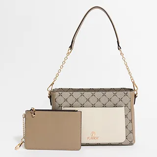 PLAYBOY - 肩背包(附長背帶) Diamond系列 - 綠色 歷史價格詳細信息