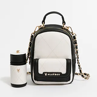 PLAYBOY - 斜背包可後背 尼龍系列 - 紫色 歷史價格詳細信息
