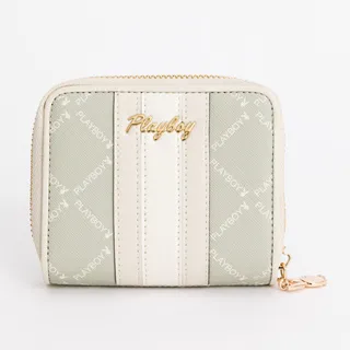 【PLAYBOY】拉鍊+翻蓋長夾 Viva系列(米白色) 歷史價格詳細信息