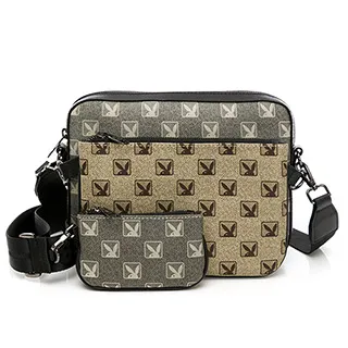 PLAYBOY - 斜背包三件組 尼龍系列 - 卡其色 歷史價格詳細信息