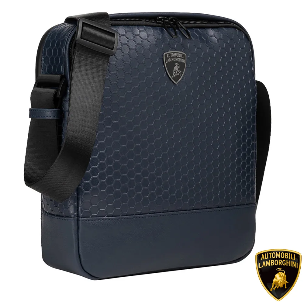 【Automobili Lamborghini】藍寶堅尼 頂級義大利小牛皮後背包 LBZA00342M 全新專櫃展示品(深藍色) 歷史價格詳細信息