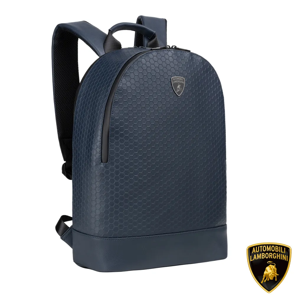 【Automobili Lamborghini】藍寶堅尼 頂級義大利小牛皮後背包 LBZA00342M 全新專櫃展示品(深藍色) 歷史價格詳細信息