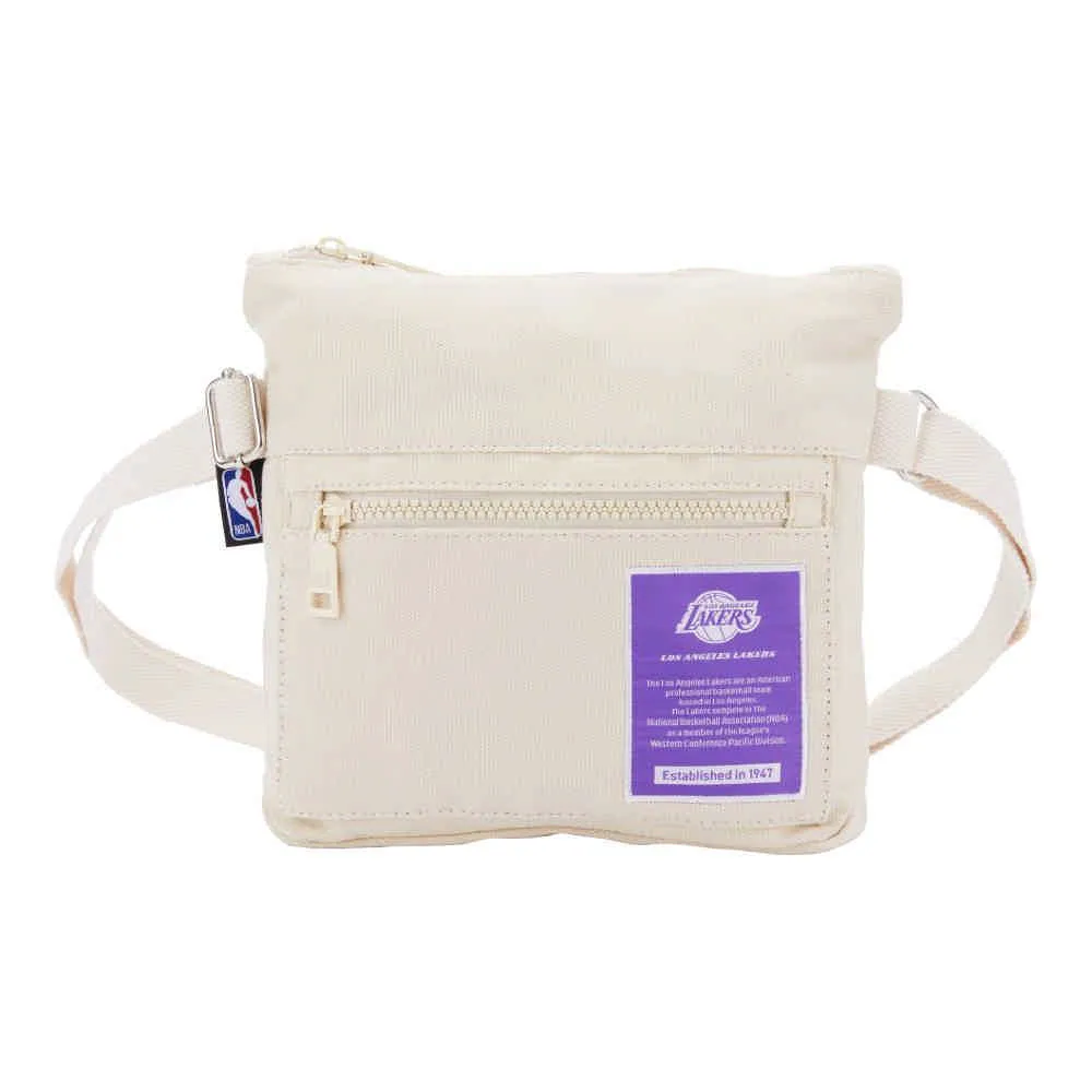 【NBA】帆布小托特包_LAL 側背包 女包 米白色-3452170201 歷史價格詳細信息