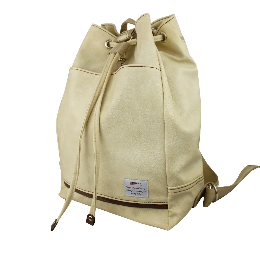 AMINAH-束口皮革後背-淺紫色 歷史價格詳細信息