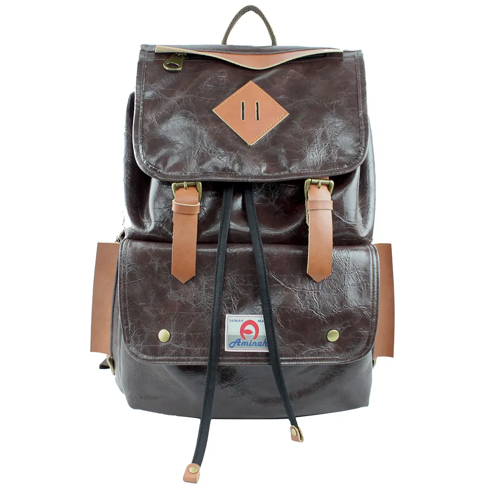 AMINAH-雅痞皮革後背包 歷史價格詳細信息