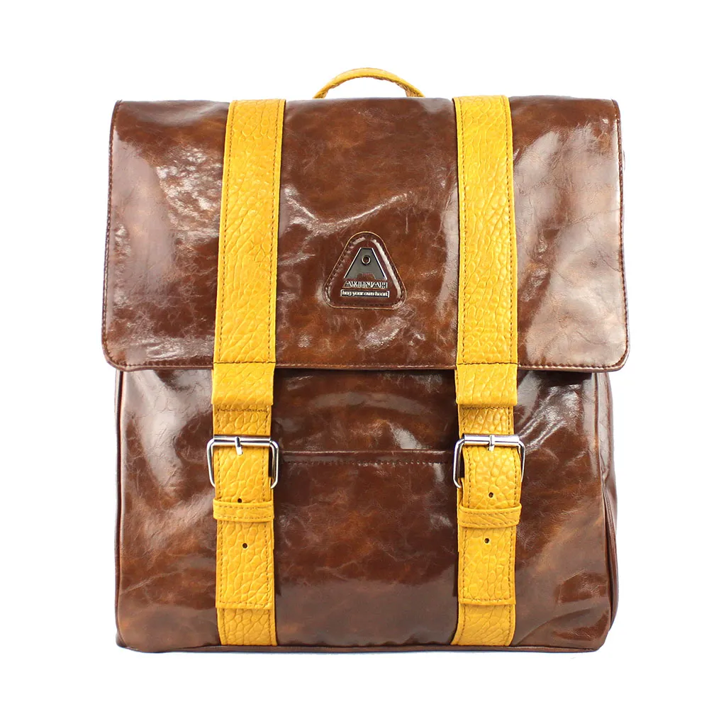 AMINAH-螢光黃尼龍後背包-黑色 歷史價格詳細信息