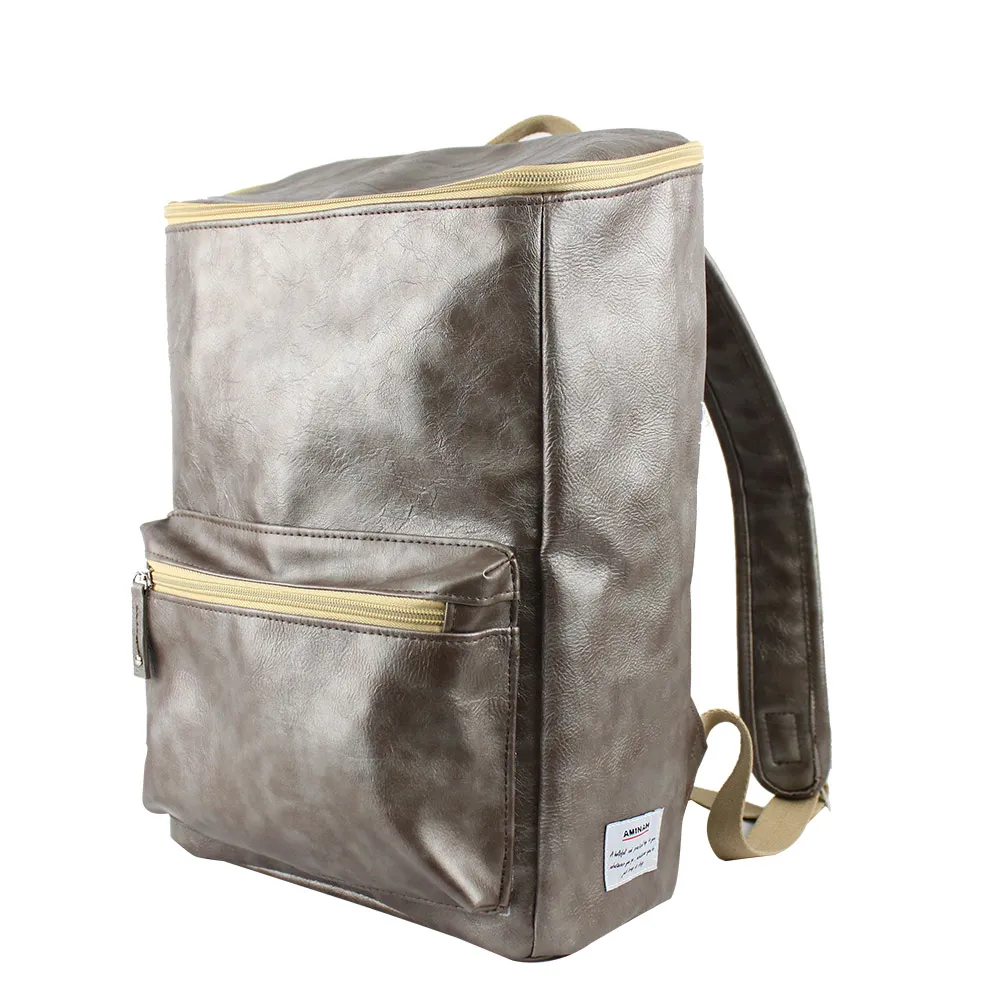 AMINAH-紅灰典型後背包 歷史價格詳細信息