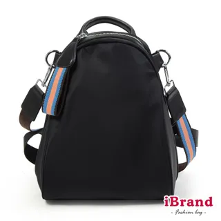 iBrand後背包 簡約漾彩織帶尼龍3way後背包-酒紅 歷史價格詳細信息