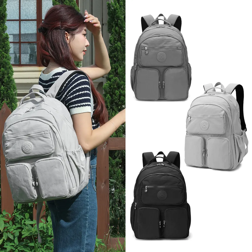 iBrand 輕盈防潑水多口袋撞色側斜背包 -豆沙粉 MDS-8666 歷史價格詳細信息