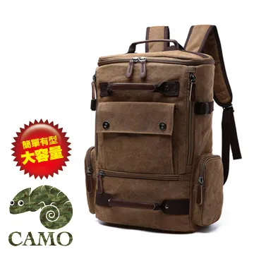 【品樂．CAMO】韓版復古風帆布手提肩背旅行包(黑色) 歷史價格詳細信息