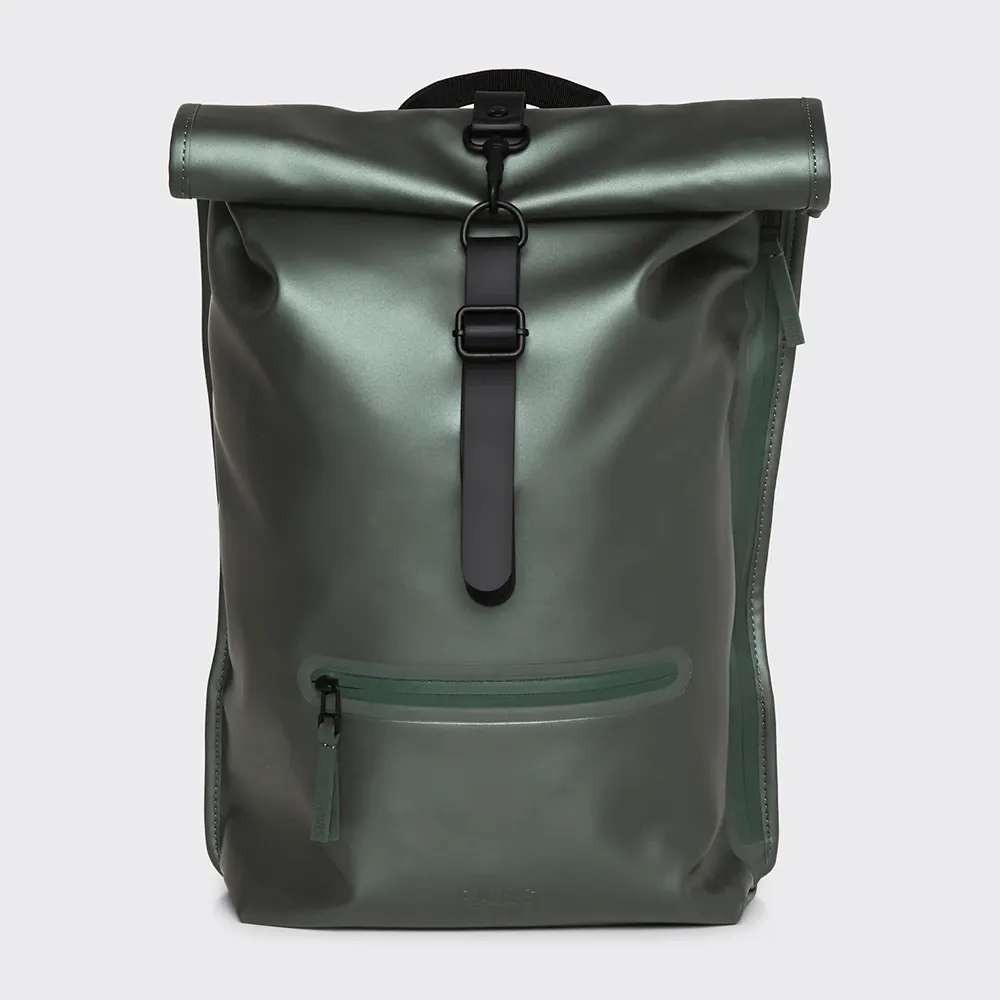 Rains 防水捲蓋通勤族後背包 筆電包 寬敞收納(黑色) 歷史價格詳細信息