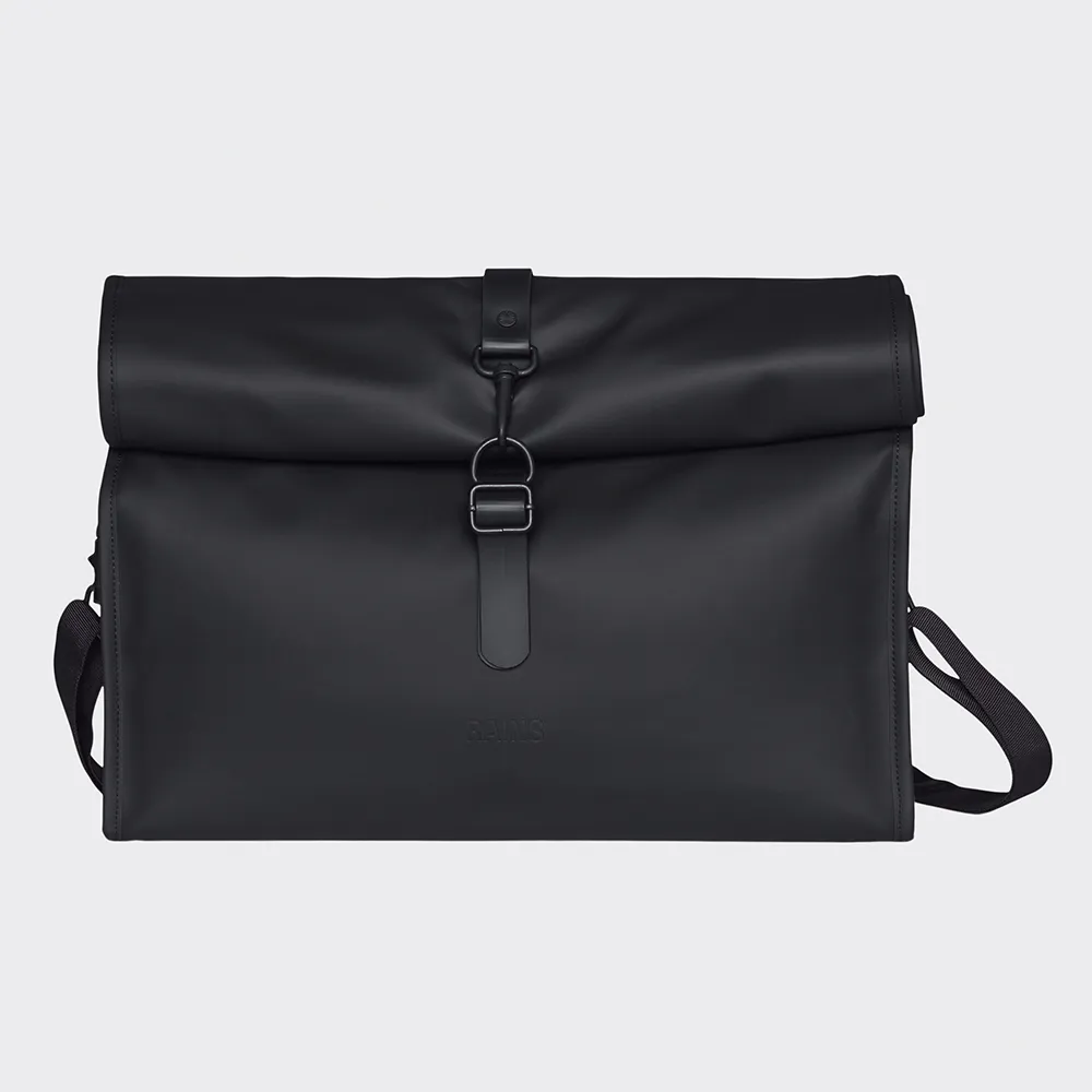 Rains 防水捲蓋通勤族後背包 筆電包 寬敞收納(黑色) 歷史價格詳細信息