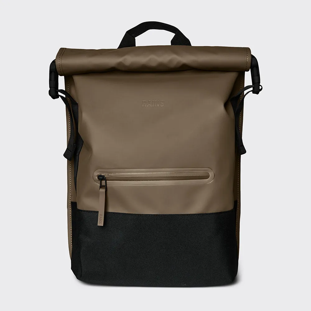 Rains 防水捲蓋通勤族後背包 筆電包 寬敞收納(黑色) 歷史價格詳細信息