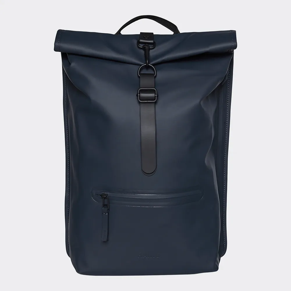 Rains 防水捲蓋通勤族後背包 筆電包 寬敞收納(黑色) 歷史價格詳細信息