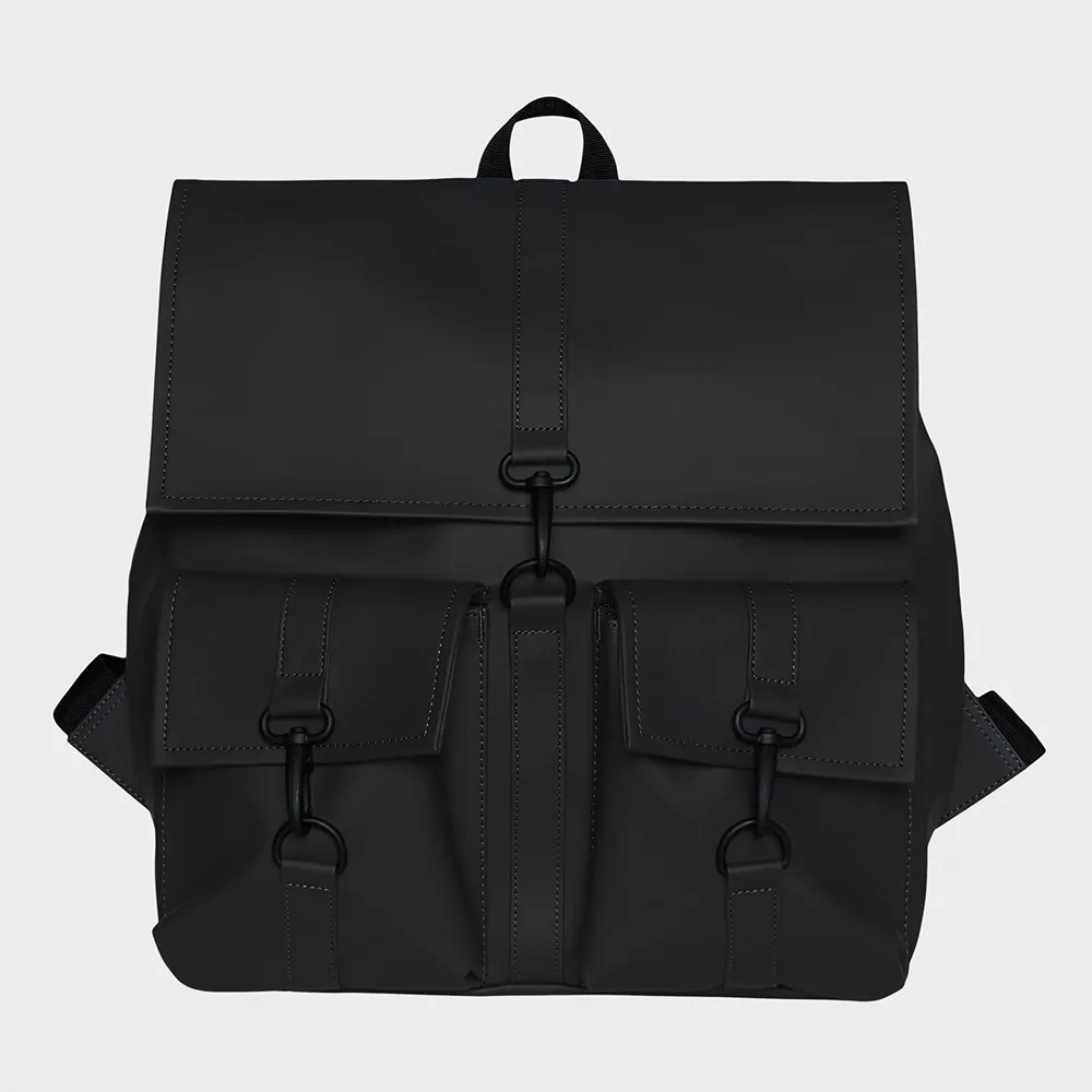 Rains 防水捲蓋通勤族後背包 筆電包 寬敞收納(黑色) 歷史價格詳細信息