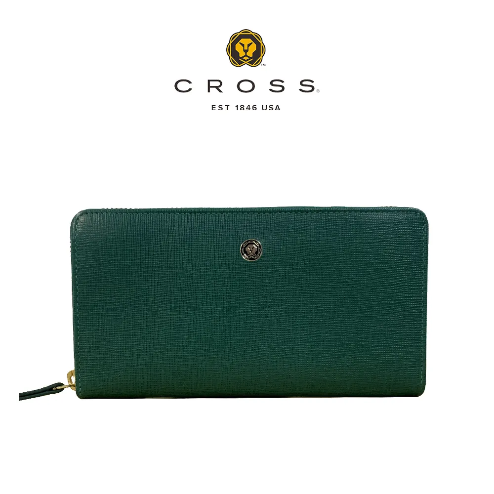 【CROSS】 頂級小牛皮防刮十字紋22卡1零錢袋長夾 附送禮提袋(咖啡色 全新專櫃展示品)【限量1.5折】 歷史價格詳細信息