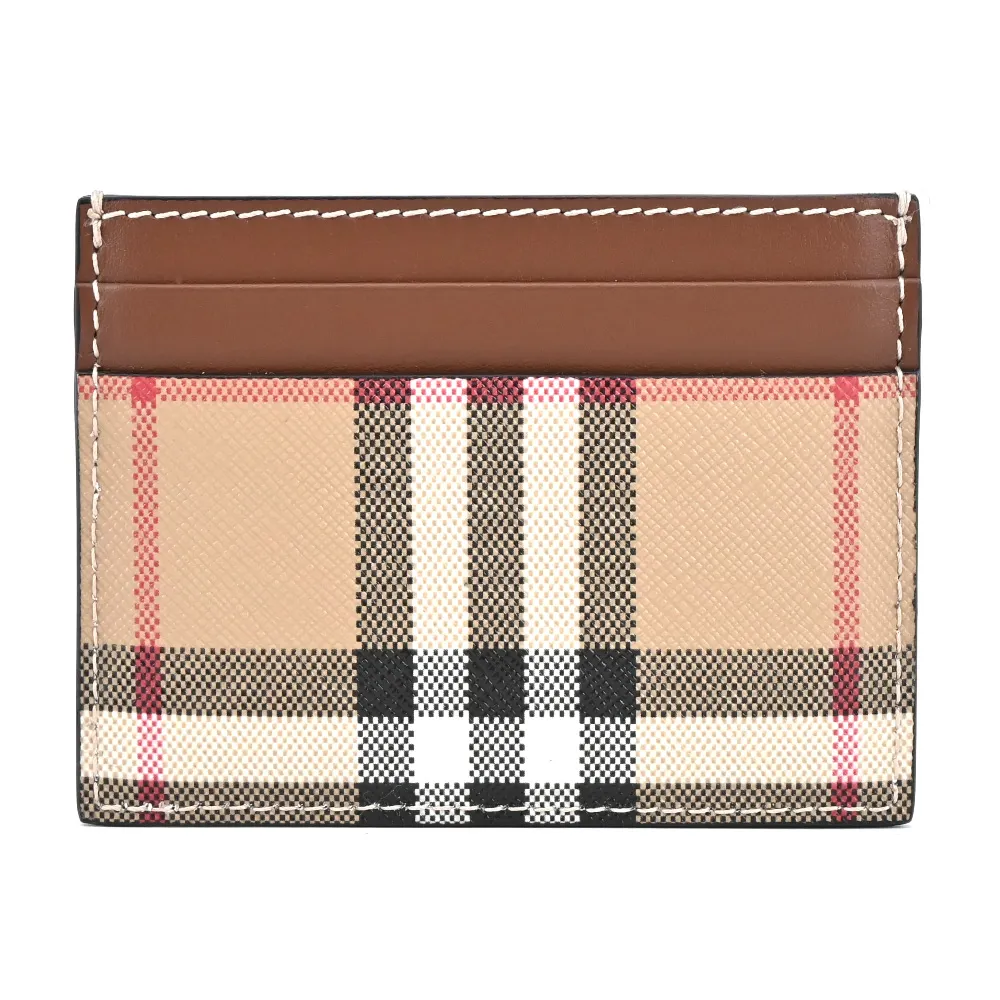 BURBERRY 經典格紋皮革肩背/托特包(暗樺木棕色) 歷史價格詳細信息