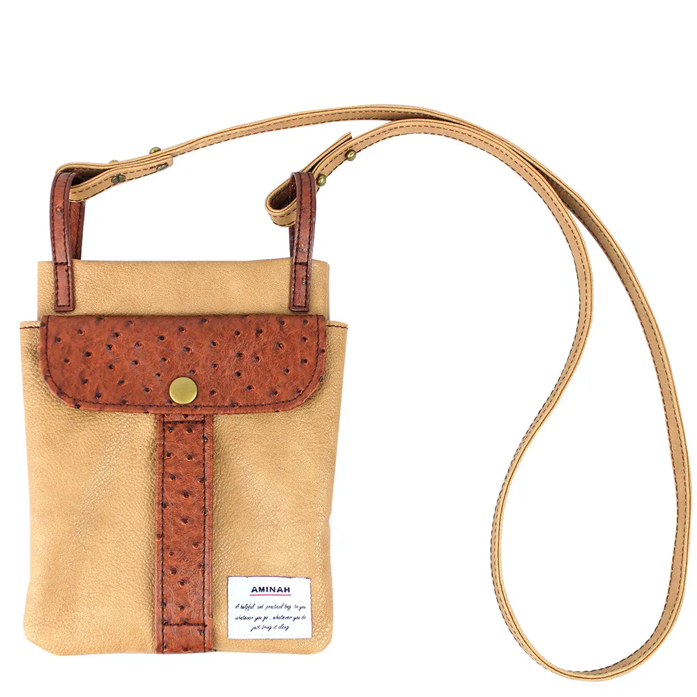 AMINAH-棕色休閒兩用袋 歷史價格詳細信息