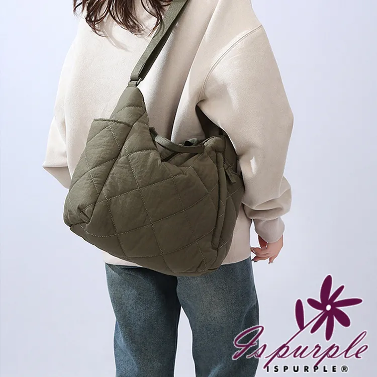 韓版大容量包包女時尚休閒菱格繡線單肩托特包女大容量手提側背包購物袋-時尚箱包 歷史價格詳細信息