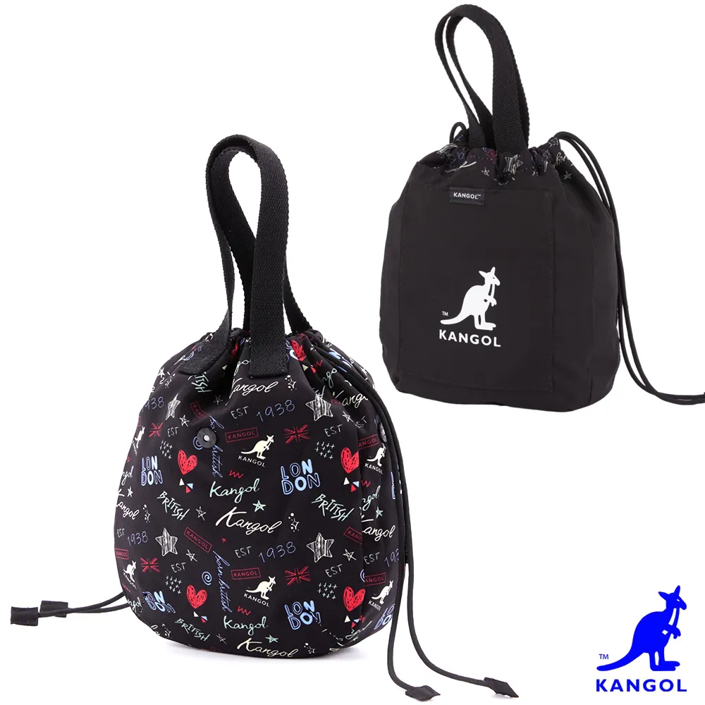 KANGOL 塗鴉雙面水桶包【63221701】包包 新款 兩用包 帆布包 歷史價格詳細信息