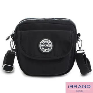 iBrand斜背包 輕盈防潑水隨身小包側斜背包-百搭黑 歷史價格詳細信息
