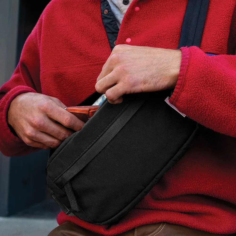 TRAVELON Origin雙層防盜斜背腰包(黑) 歷史價格詳細信息