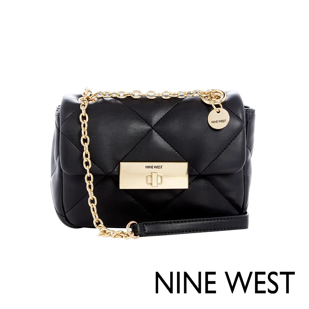 NINE WEST MARIAN 經典菱格金扣迷你斜背包-豆沙色(126678) 歷史價格詳細信息