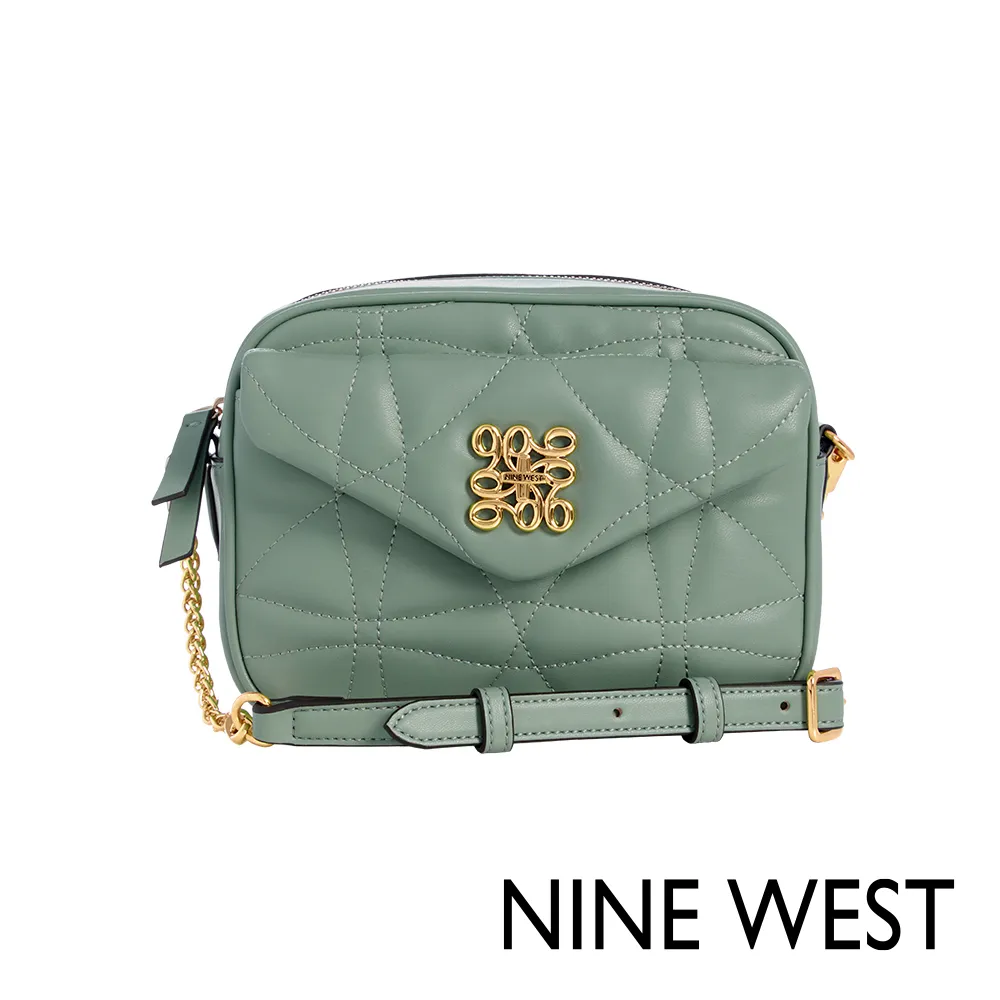 NINE WEST MARIAN 經典菱格金扣迷你斜背包-豆沙色(126678) 歷史價格詳細信息