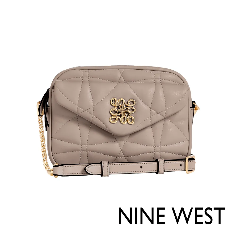 NINE WEST MARIAN 經典菱格金扣迷你斜背包-豆沙色(126678) 歷史價格詳細信息