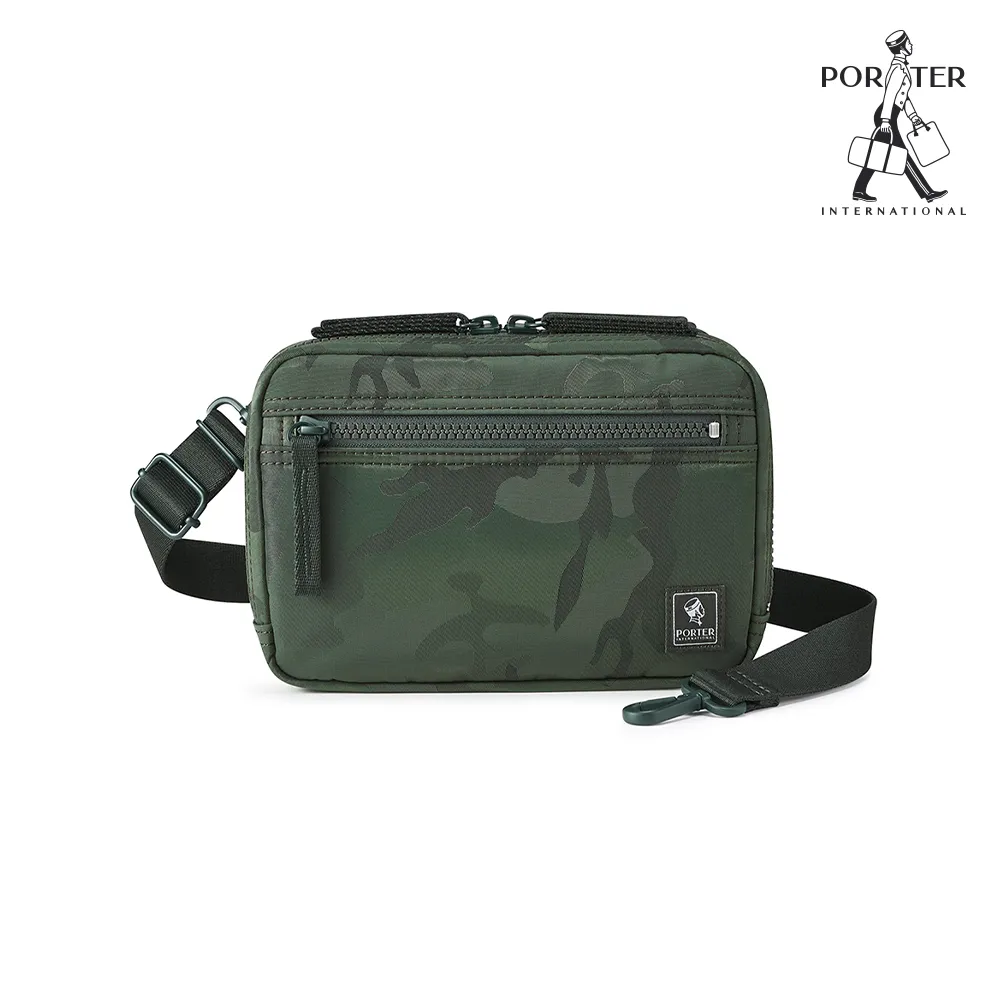 PORTER INTERNATIONAL 緹花菱格紋水餃包 肩背包 托特包 (咖綠) 歷史價格詳細信息