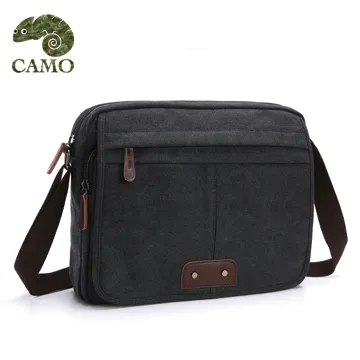 【品樂．CAMO】韓版復古風帆布手提肩背旅行包(黑色) 歷史價格詳細信息