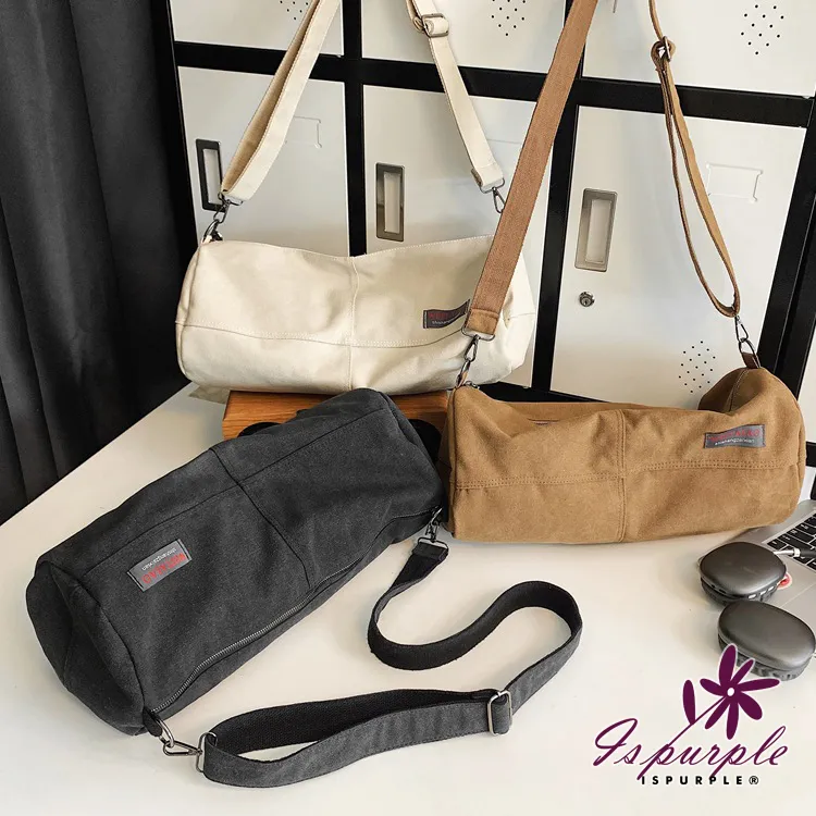 運動旅行帆布肩背包 慵懶版型帆布包 大容量購物袋 健身運動包 單肩包 斜背包 帆布包-惠誠小屋 歷史價格詳細信息