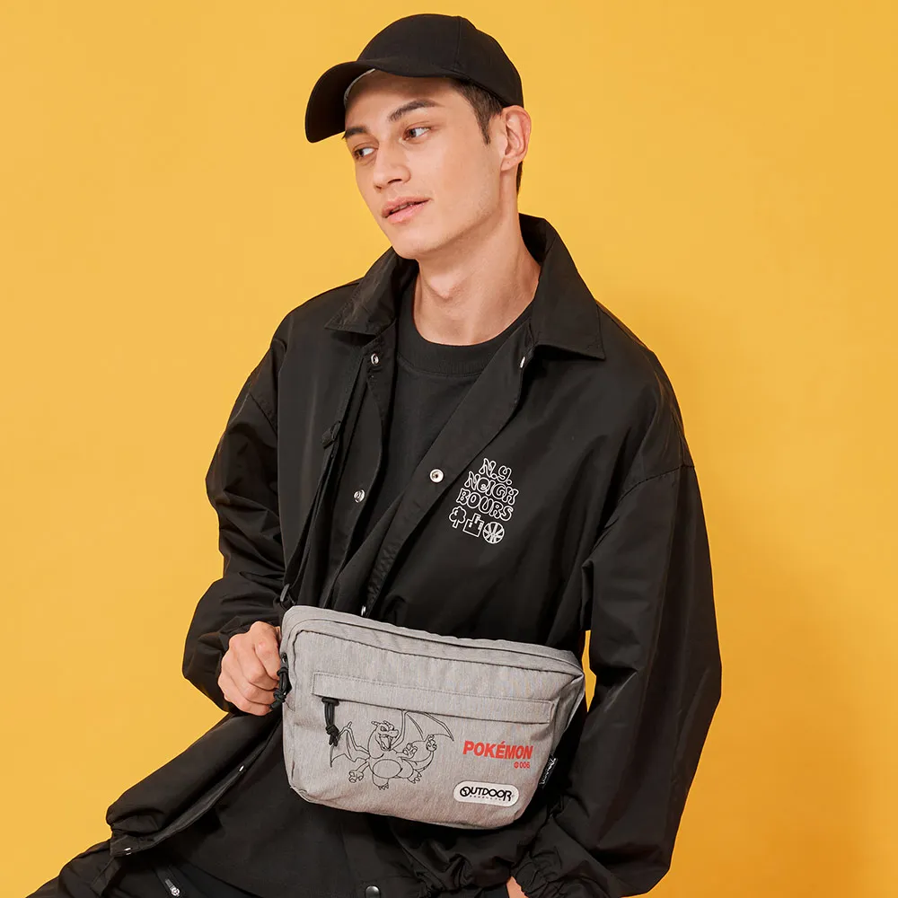 【OUTDOOR】寶可夢Pokemon-噴火龍側背包-灰色 ODGO22E03GY 歷史價格詳細信息