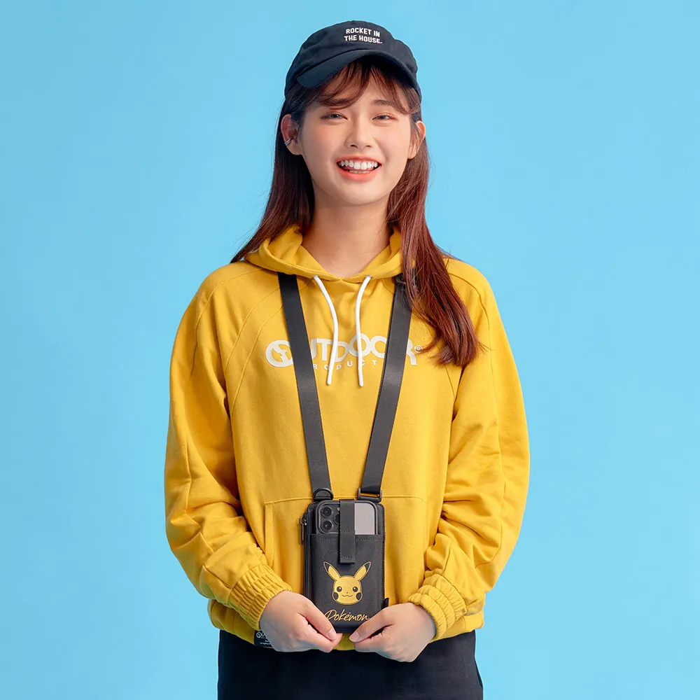 【OUTDOOR】寶可夢Pokemon金典皮卡丘直式側背包-黑色 ODGO22S03BK 歷史價格詳細信息