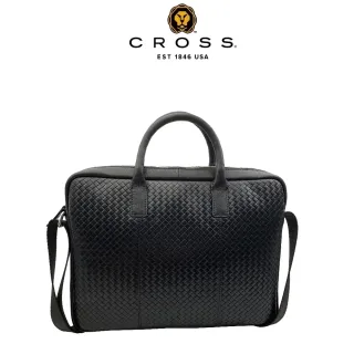 【CROSS】經典小牛皮編織紋拉鍊胸包(黑色) 歷史價格詳細信息
