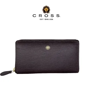 【CROSS】限量1.5折 頂級NAPPA小牛皮防刮十字紋拉鍊長夾(紅色,全新專櫃展示品) 歷史價格詳細信息