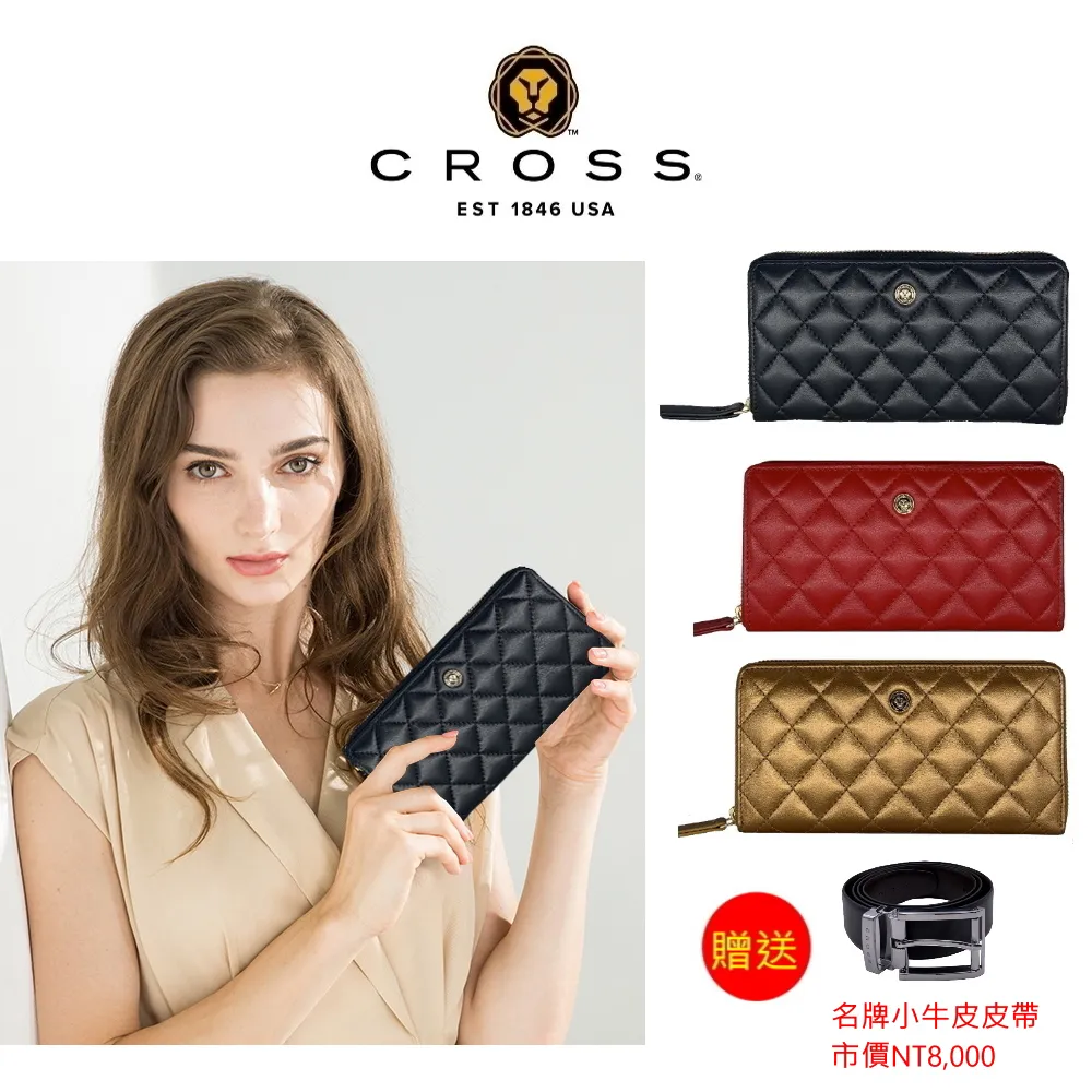 CROSS 頂級小牛皮 男/女長夾 全新專櫃展示品 歷史價格詳細信息