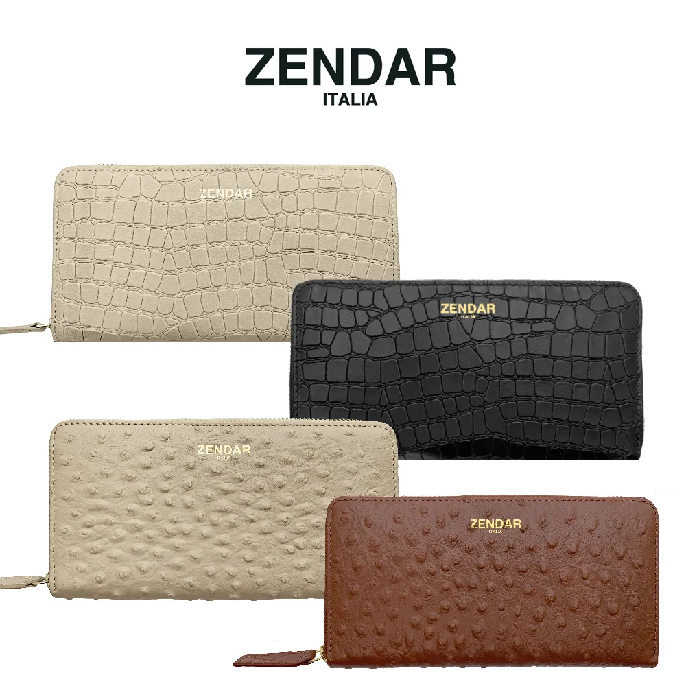 ZENDAR 頂級小羊皮極光紋拉鍊長夾 全新專櫃展示品(贈禮盒包裝) 歷史價格詳細信息