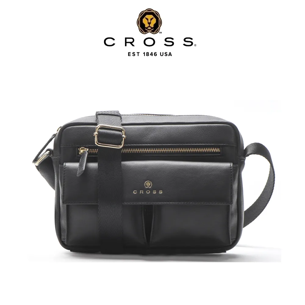 【CROSS】限量1折 頂級NAPPA小牛皮斜背包 米歇爾系列 全新專櫃展示品(黑色) 歷史價格詳細信息