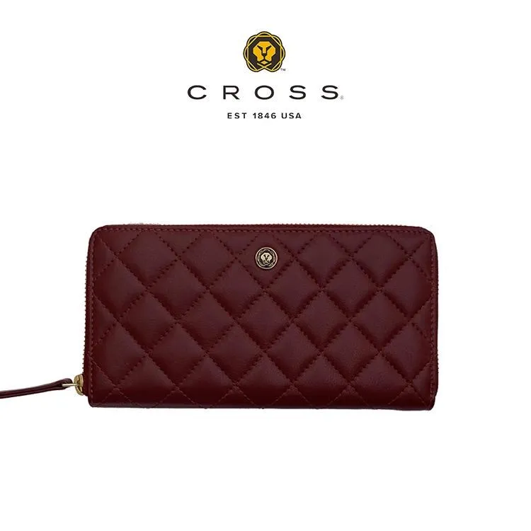 【CROSS】限量1折 頂級小牛皮菱格紋金鍊手提肩背包 全新專櫃展示品(黑色) 歷史價格詳細信息