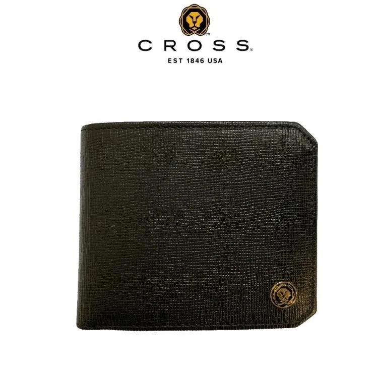 【CROSS】限量2折 頂級NAPPA小牛皮十字紋8卡短夾(黑色,全新專櫃展示品) 歷史價格詳細信息