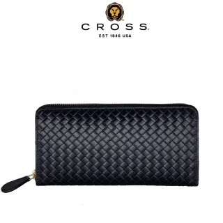 【CROSS】頂級NAPPA小牛皮編織紋拉鍊長夾(經典橘) 歷史價格詳細信息