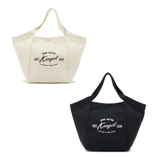 KANGOL 米白 黑 藍 多色 圓筒袋 側背包 帆布 英國 69253007- 歷史價格詳細信息