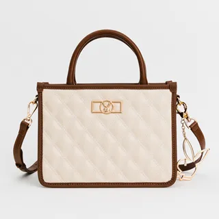 【PLAYBOY】手提包附長背帶 Refined系列(米白色) 歷史價格詳細信息