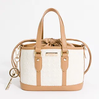 PLAYBOY - 大手提包附長背帶 Unique系列 - 米白色 歷史價格詳細信息