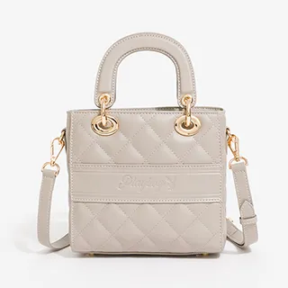 PLAYBOY -  手提包附長背帶 小南法系列 - 米白色 歷史價格詳細信息