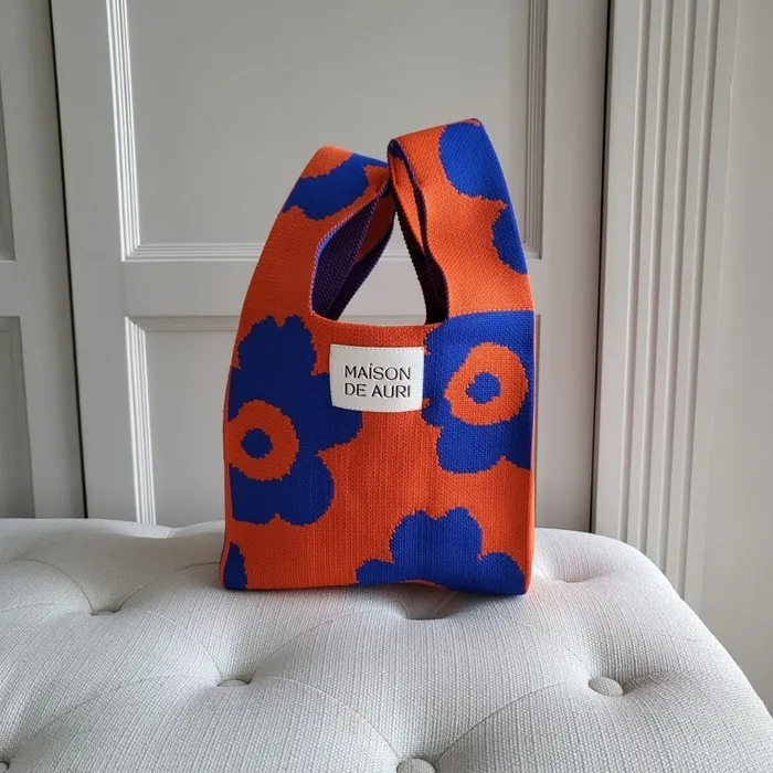 【Maison De Auri】Mini 小提包/ 厚針織/ Tango Green 綠花花 歷史價格詳細信息